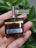 công tắc gạt sắt 3 chân on off on 1122 15A-250vac