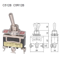 Công Tắc Gạt Sắt 3 chân 2 vị trí C512B (on-on)