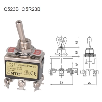 Công tắc gạt 6 chân 3 vị trí C523b cntd (on-off-on)